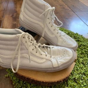 Vans White Leather Shoe
